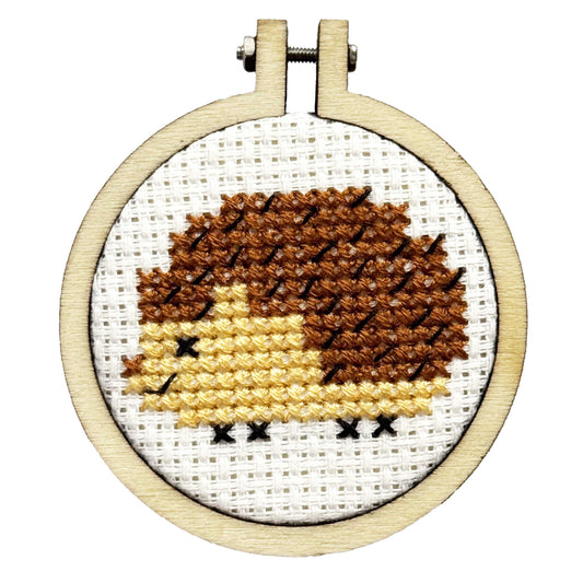 Mini Matchbox Cross Stitch Kit: Sending a hedgehug