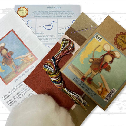 Corinne Lapierre Wool Felt Kit - Little Mouse, Aviator