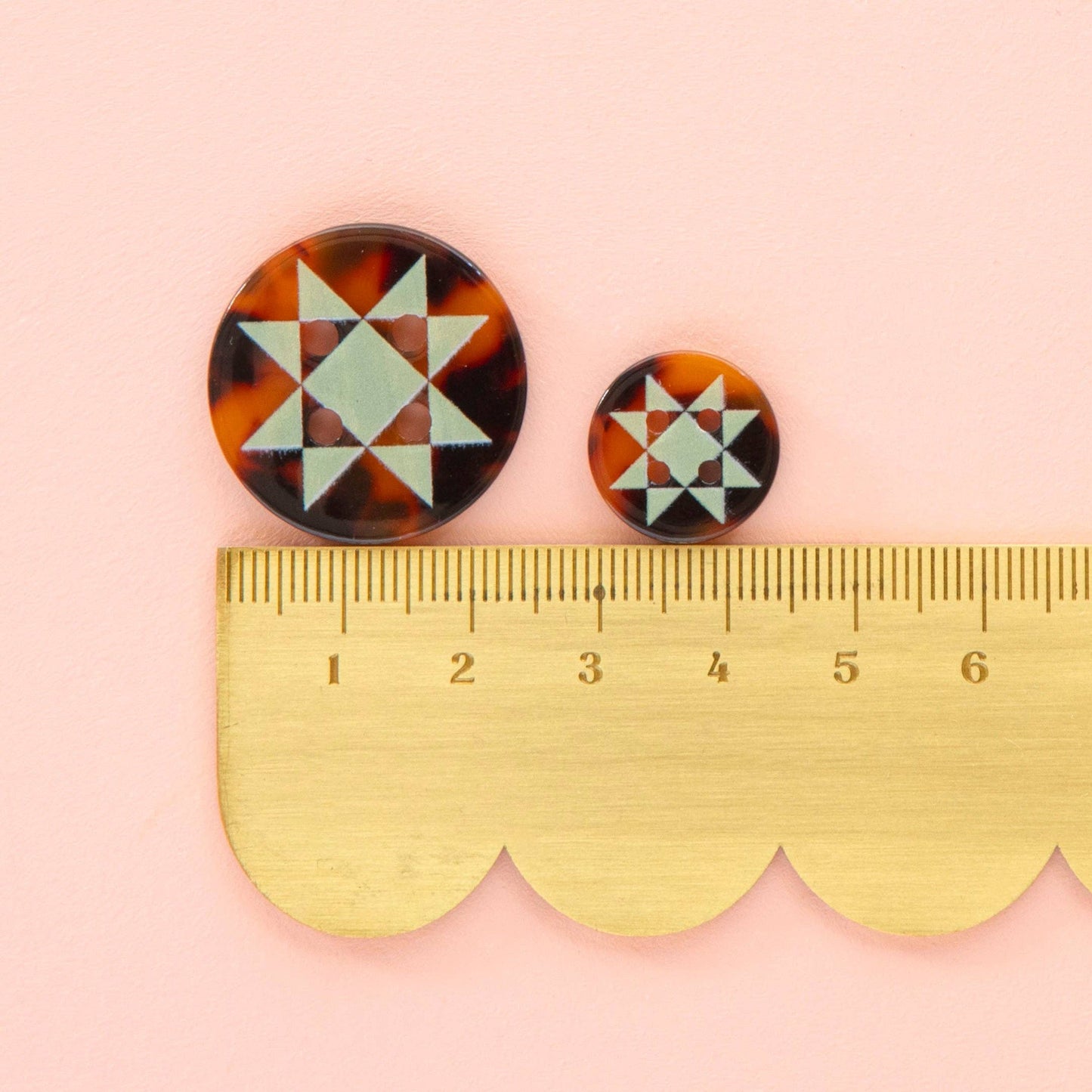 Large Quilt Star Buttons – Pack of 6