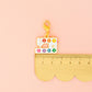 Sewing Machine Removable Zipper Charm: Sewing Machine with Daisies
