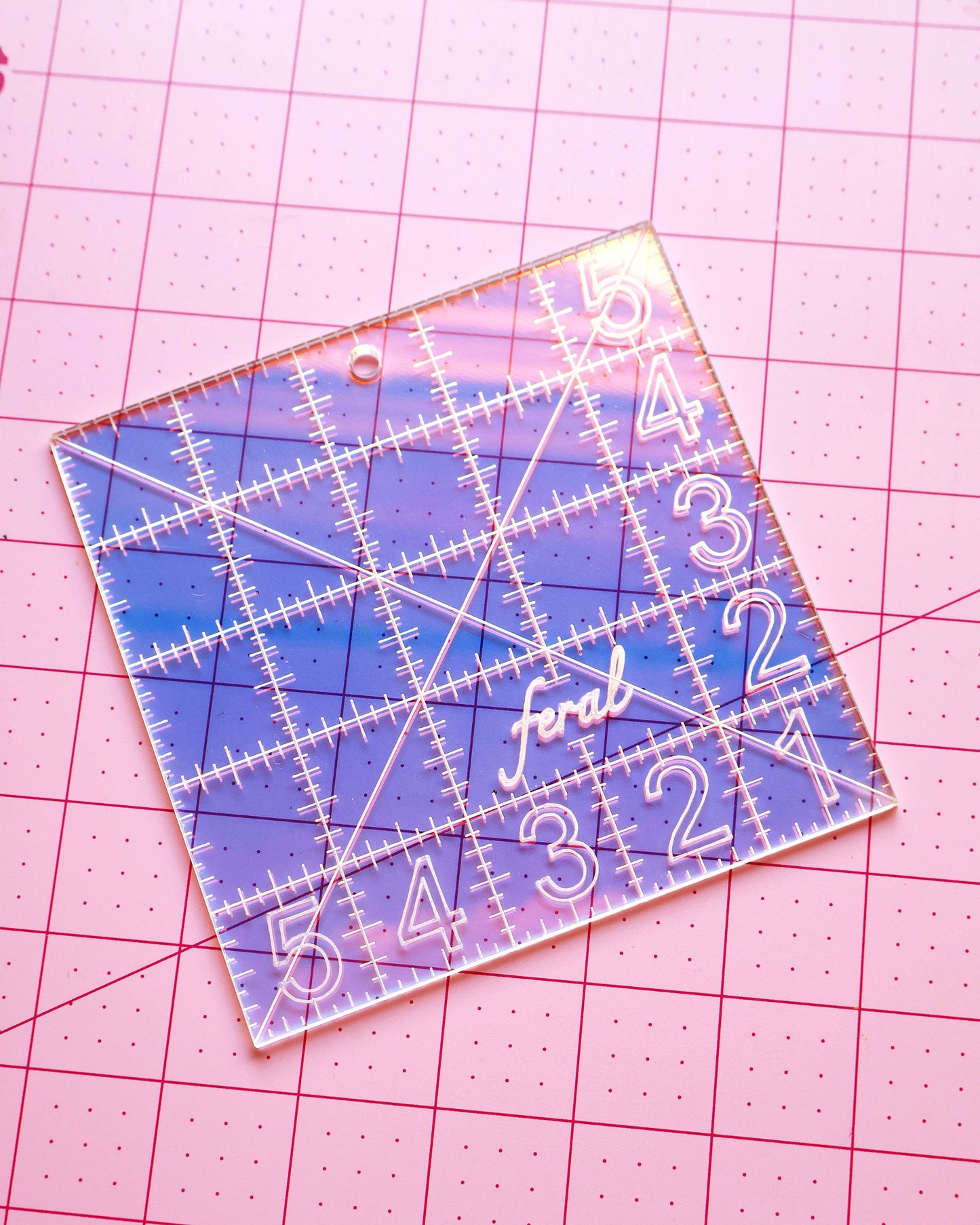 Charm square ruler: Iridescent