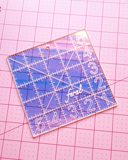 Charm square ruler: Iridescent