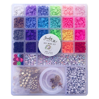 Mega Letter Bead & Heishi Jewelry Making Kit – 5000+ Beads, Charms, Findings & Stretch Cord