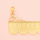 Sewing Machine Removable Zipper Charm: Gold Stork Embroidery Scissor
