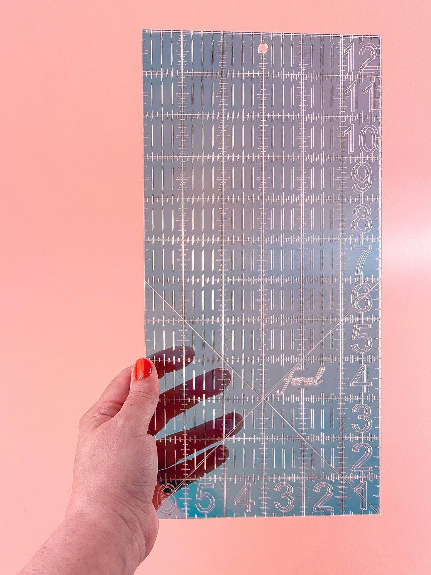 6 x 12 Quilting Ruler: Iridescent