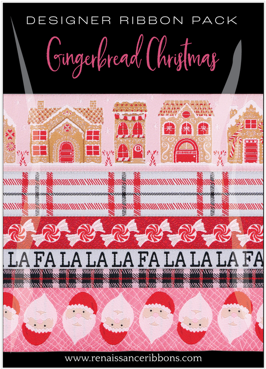 Gingerbread Christmas Designer Ribbon Pack
