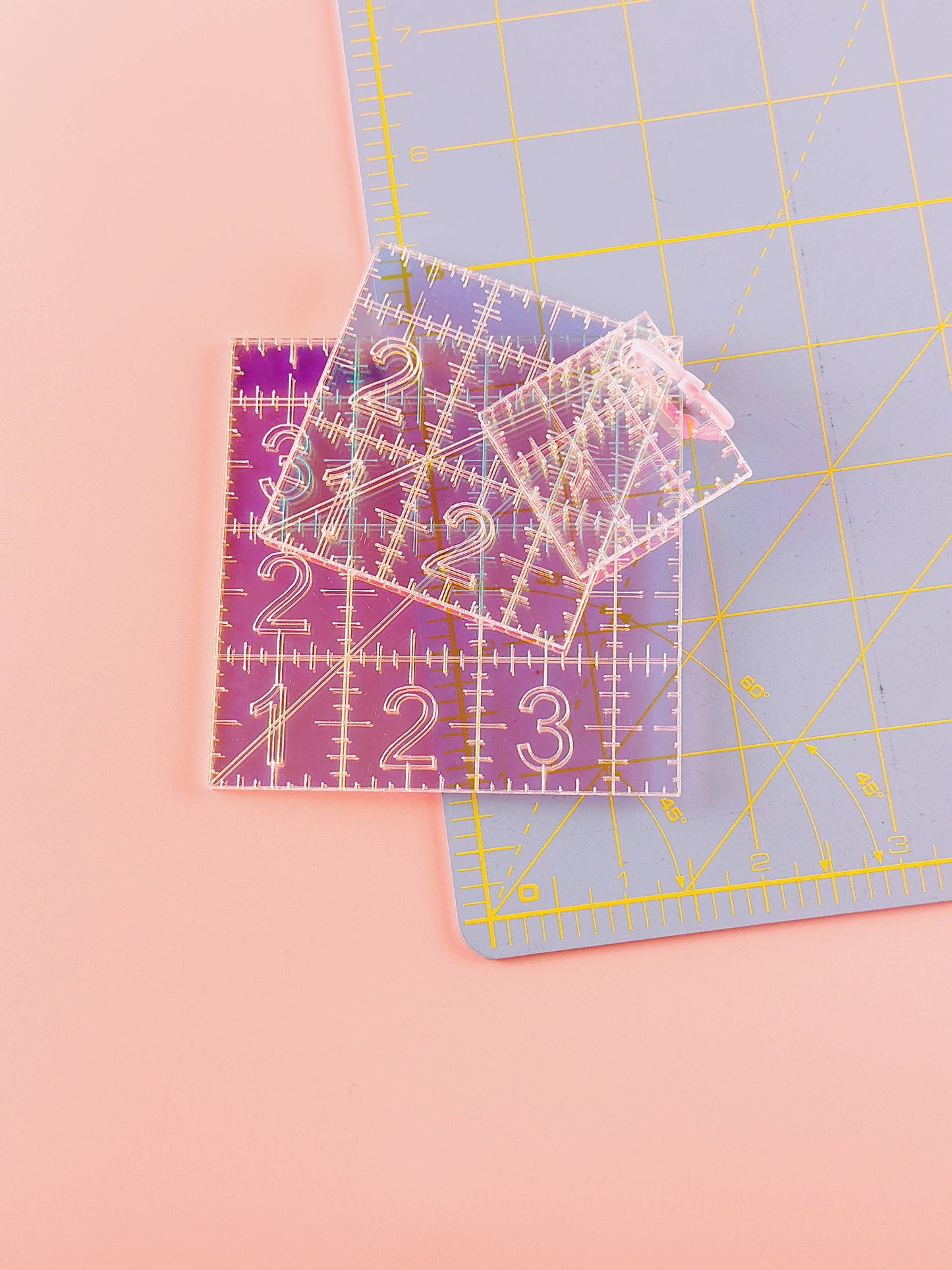 Mini Squares Set – Iridescent Quilting Rulers