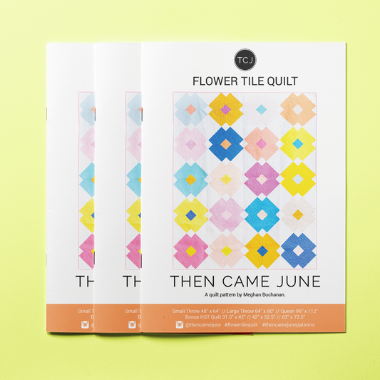 Flower Tile Quilt Pattern - Printed