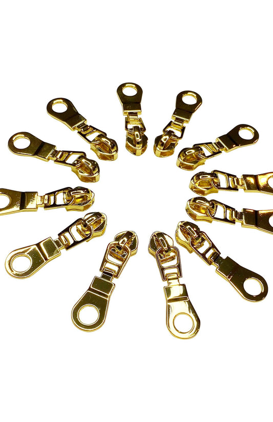ZIPPER PULLS: Gold