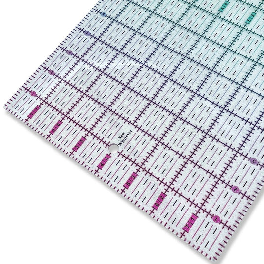 Pink to Teal Gradient | Glitter - 8.5” x 8” Ruler