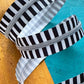 Wide Black Stripe Zipper Tape with Nickel Teeth