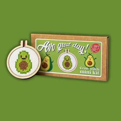 'Avo Great Day!' Mini Matchbox Cross Stitch Kit