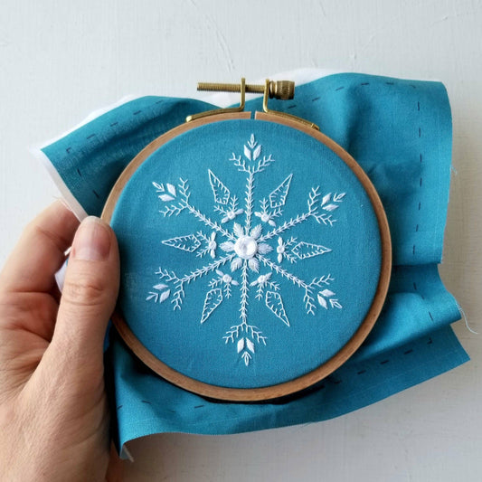 Winter Embroidery Hoop Kit – DIY Holiday Craft