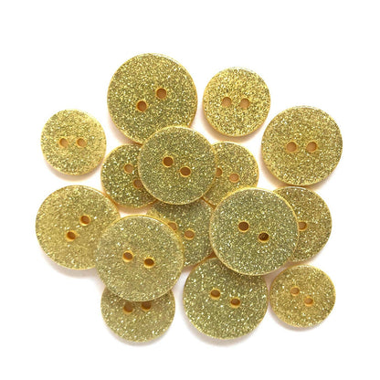Limoncello Glitter Buttons – Sparkling Yellow Buttons for Crafts ✨🍋