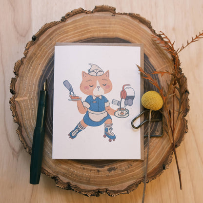 Greeting Card: Witchy Diner Server