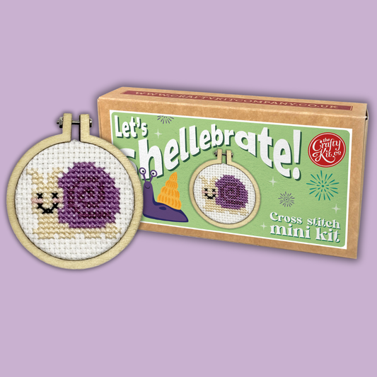 Mini Matchbox Cross Stitch Kit: Let's Shellebrate!