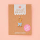 Enamel Stitch Marker / Zipper Charm: Blue Bow