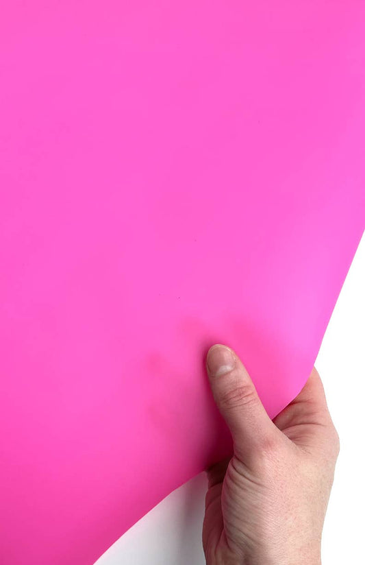 Slightly Transparent Pink Jelly Vinyl – 18" x 53"