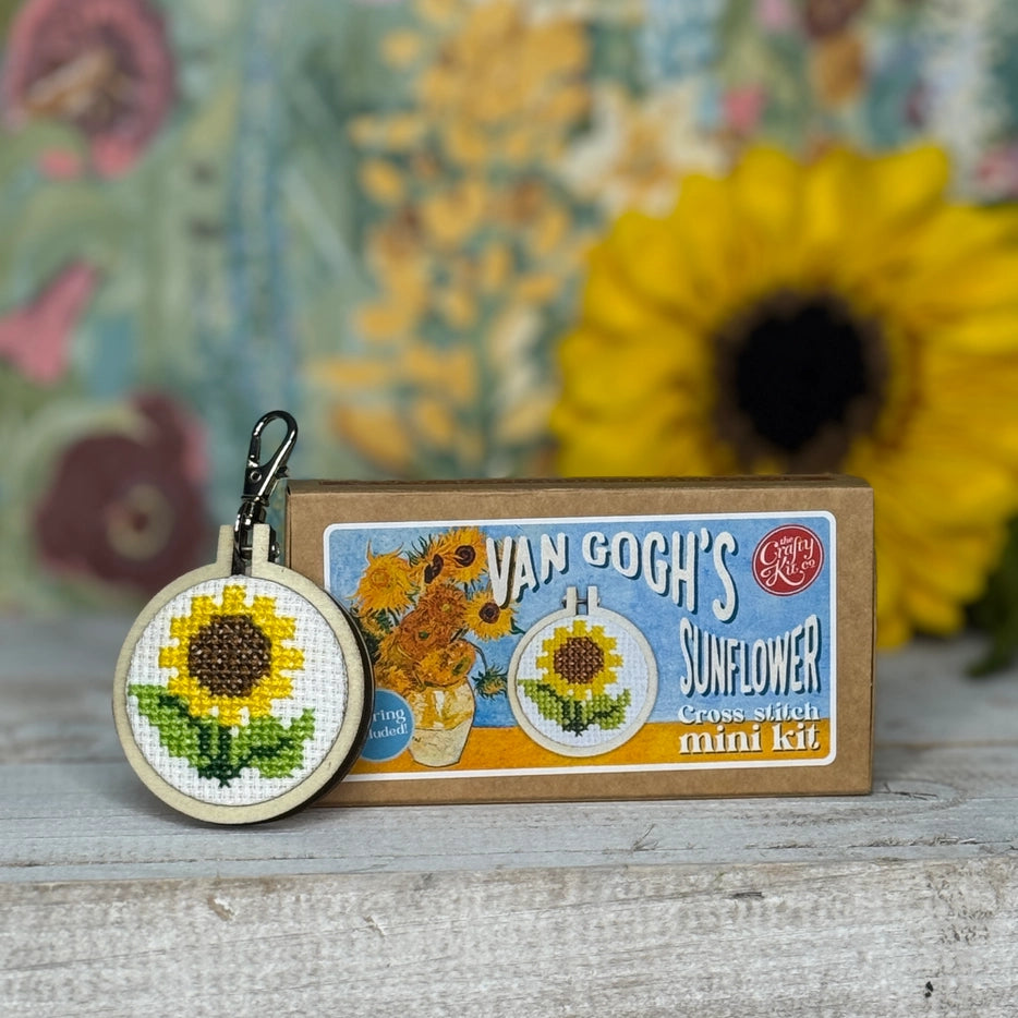 Van Gogh’s Sunflowers Mini Matchbox Cross Stitch Kit