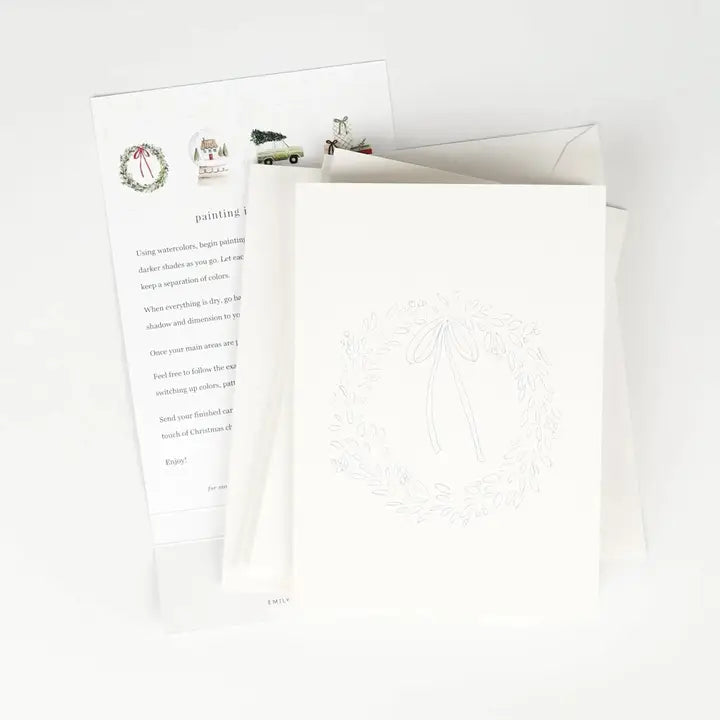 Festive Friends Paintable Watercolor Notecard Set