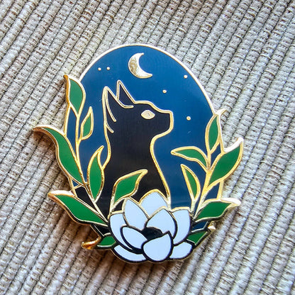 Black Cat Enamel Needle Minder