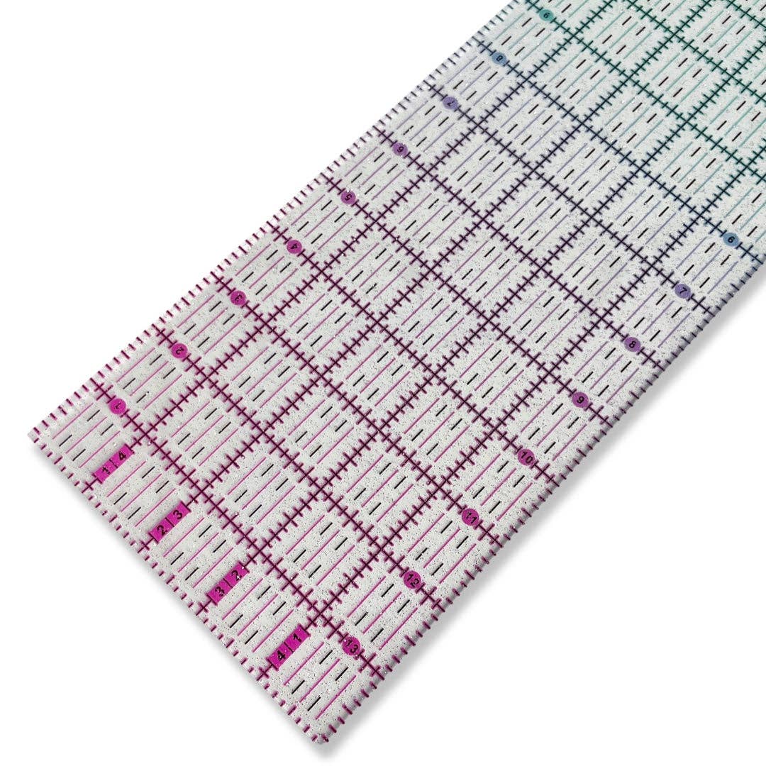 Pink to Teal Gradient | Glitter - 14” x 5" Ruler