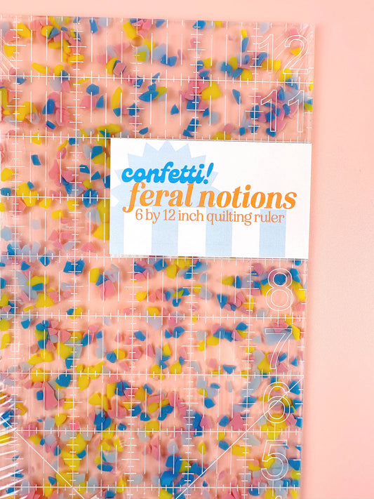 6" x 12" Quilting Ruler: Confetti