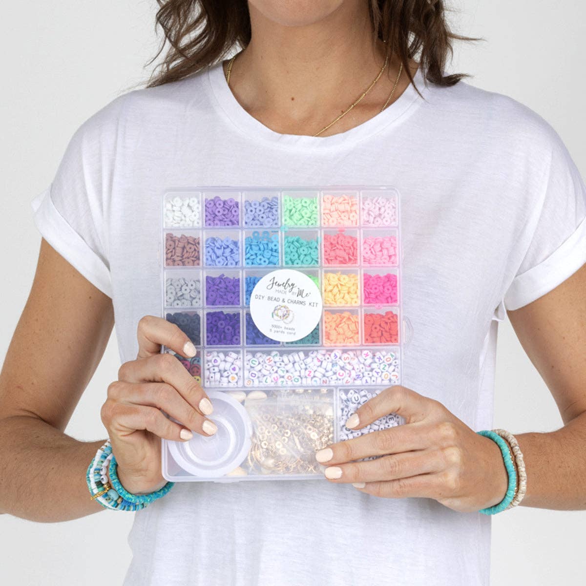 Mega Letter Bead & Heishi Jewelry Making Kit – 5000+ Beads, Charms, Findings & Stretch Cord