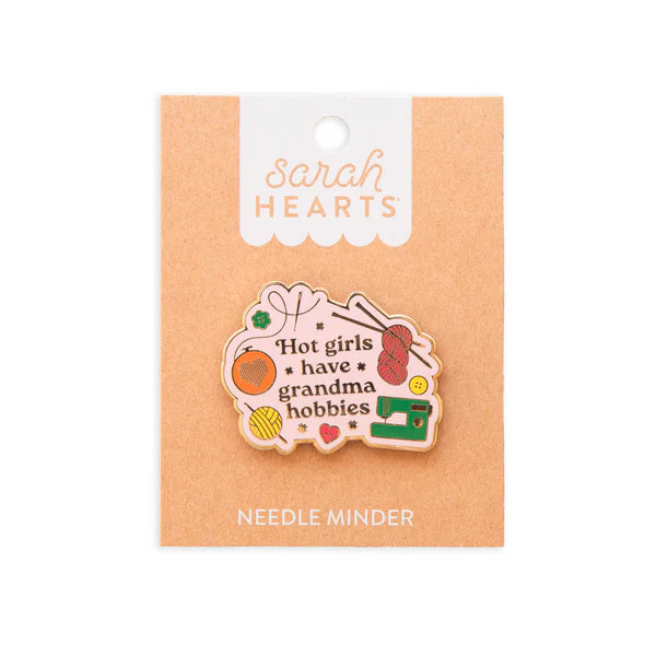 Hot Girls Have Grandma Hobbies™ Magnetic Needle Minder by Sarah Hearts