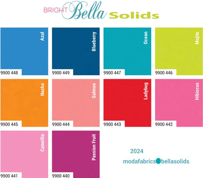 Bright Bella Solids By Moda Charm Pack