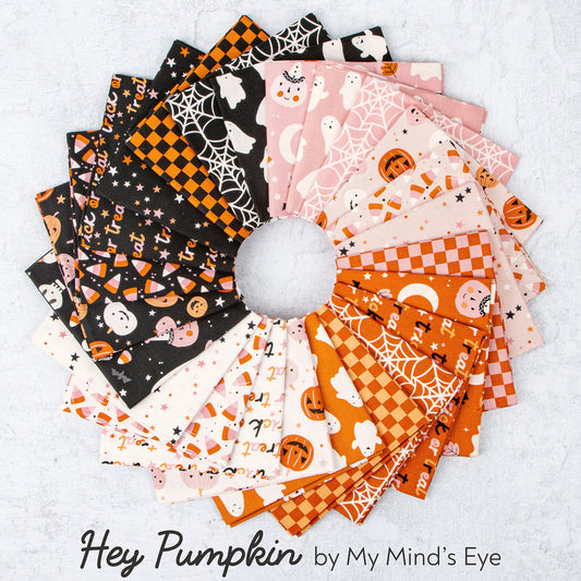 Hey Pumpkin 5” Square Fabric Bundle – by My Mind’s Eye for Riley Blake Designs