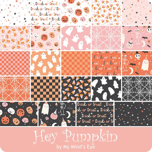 Hey Pumpkin Fat Quarter Bundle, 24 Pcs – by My Mind’s Eye for Riley Blake Designs