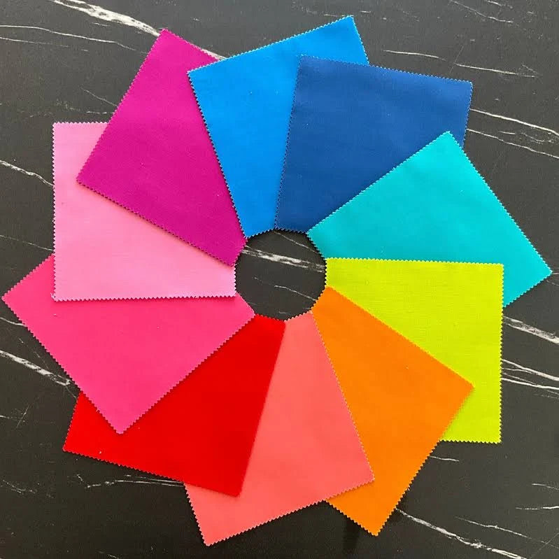 Bright Bella Solids By Moda Charm Pack